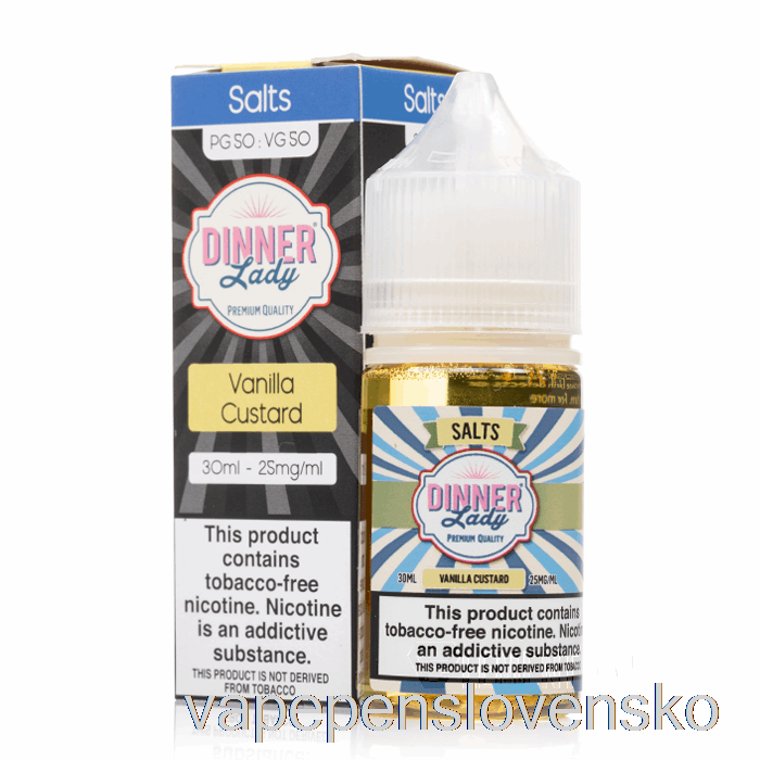 Vanilková Pudingová Soľ - Vape Dinner Lady - 30ml 25mg Vape Cigareta